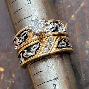 Bridal Set stunning Cz  or ? Small size 5.75